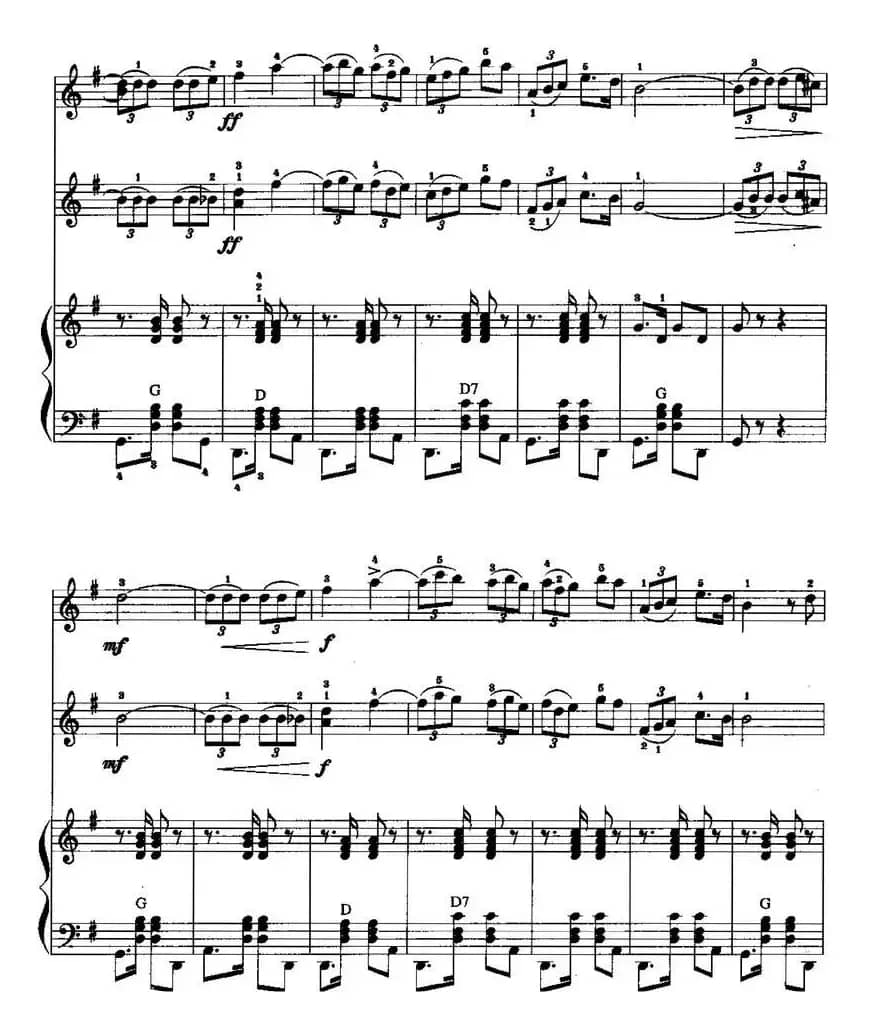 儿童手风琴曲：鸽子（二重奏）