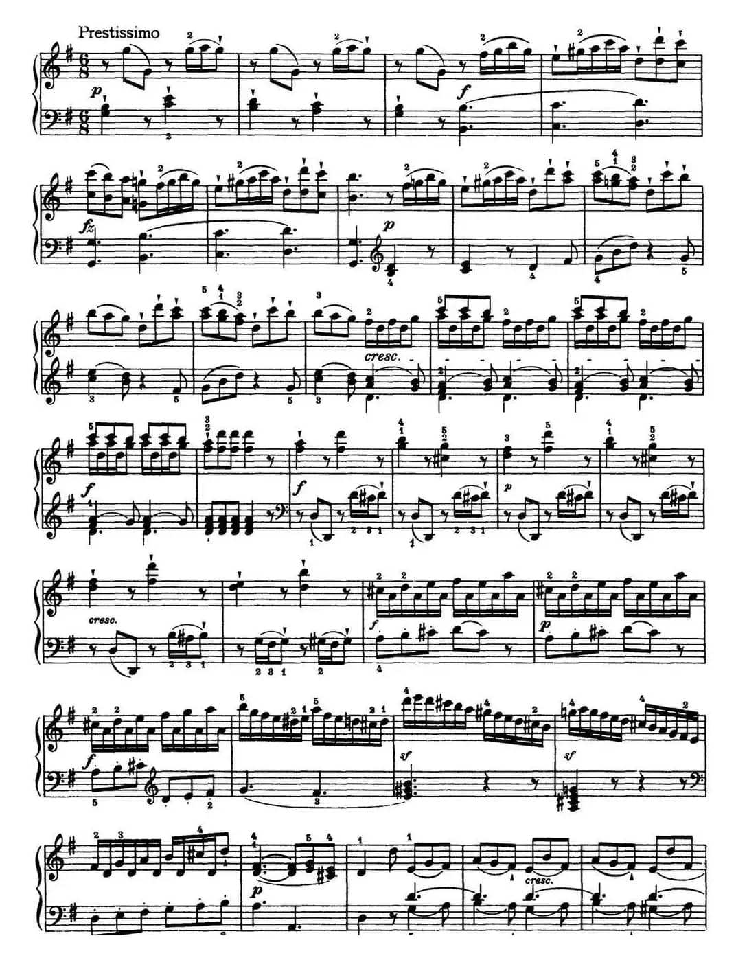 海顿 钢琴奏鸣曲 Hob XVI 39 in G major