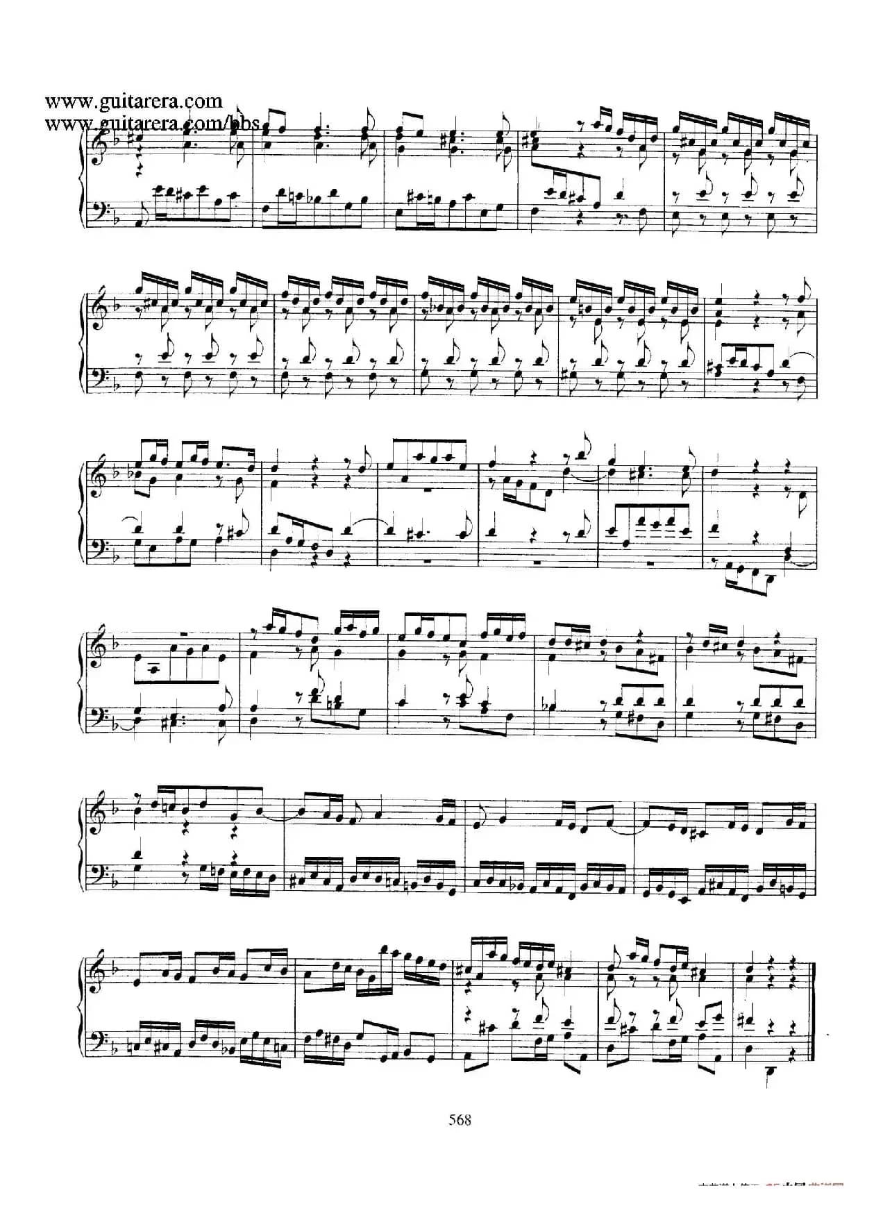 Toccata BWV 913（7首托卡塔·No.4.d小调）