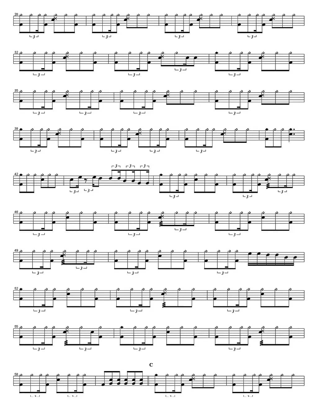 爵士鼓谱：Aerosmith - Crazy