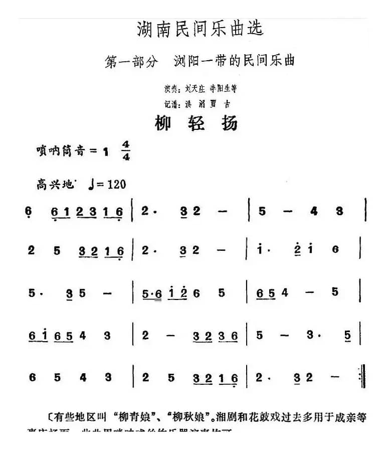 湖南民间乐曲选：迎轻扬