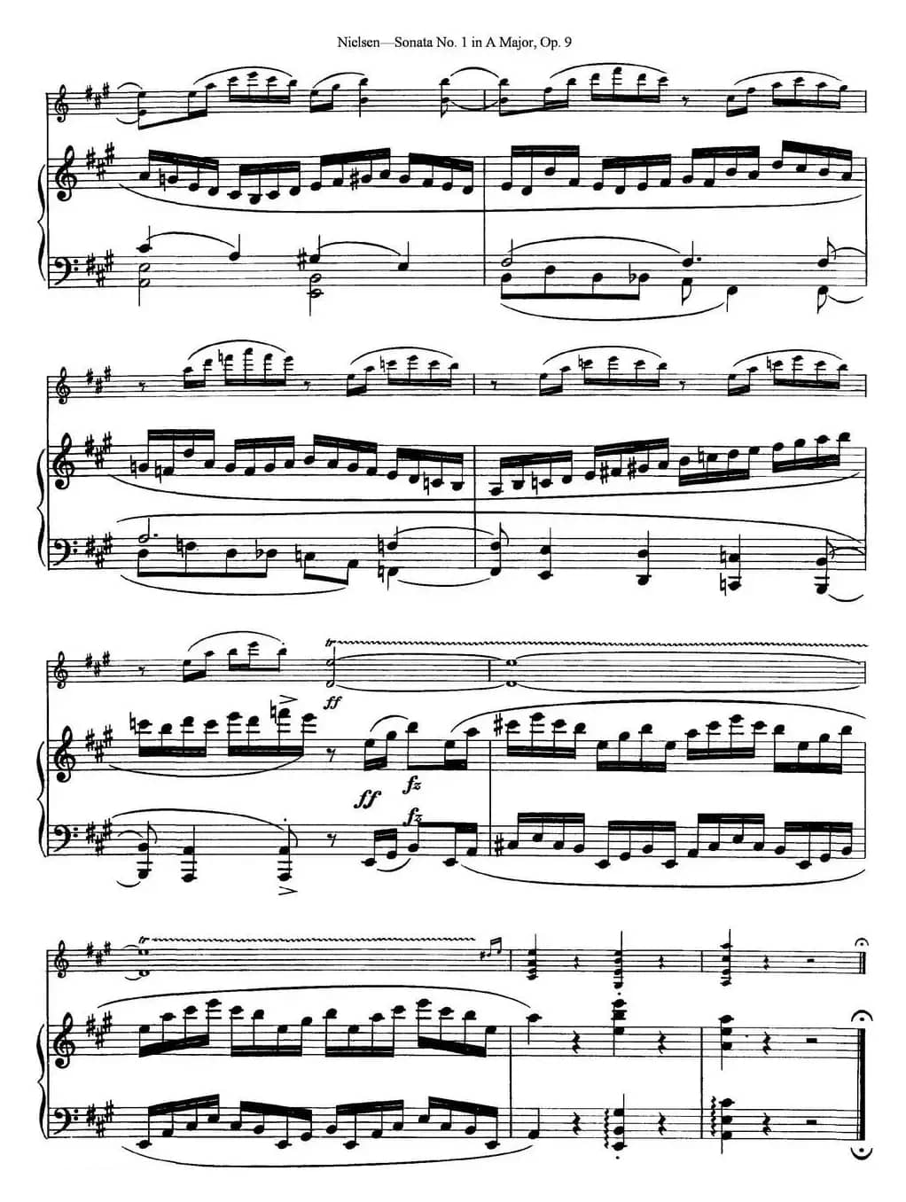 Violin Sonata No.1 in A Major Op.9（小提琴+钢琴伴奏）
