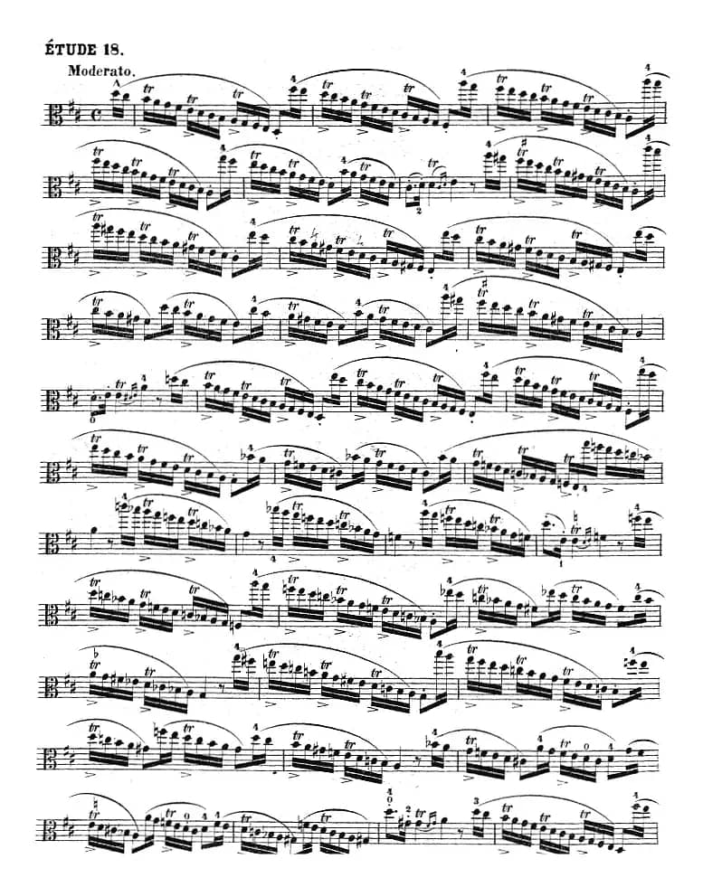 克莱采尔《中提琴练习曲40首》（ETUDE 17-19）