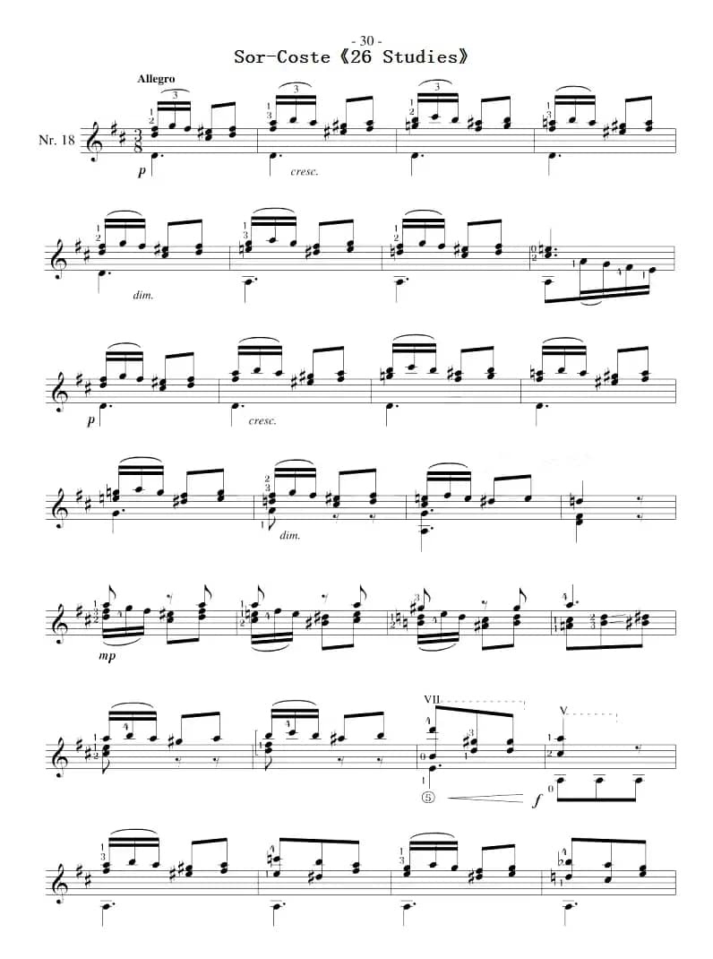 Sor-Coste《26 Studies》（STUDY 18）