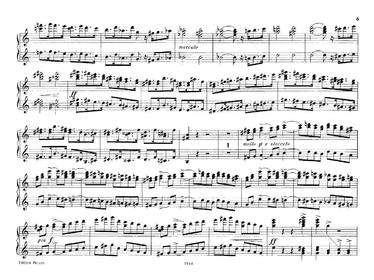 Deux Morceaux Pour Quatre Mains Op.43(2首四手联弹小品·1)