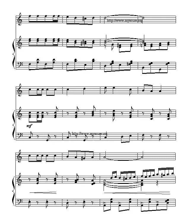 送我一支玫瑰花（钢琴伴奏谱）