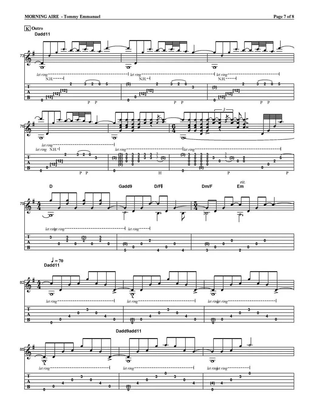 tommy emmanuel：morning aire（指弹吉他）