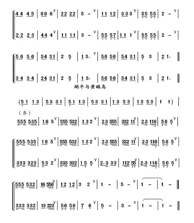 葫芦丝十部联奏之儿歌二（二重奏）