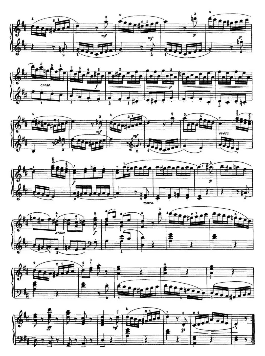 海顿 钢琴奏鸣曲 Hob XVI 42 in D major