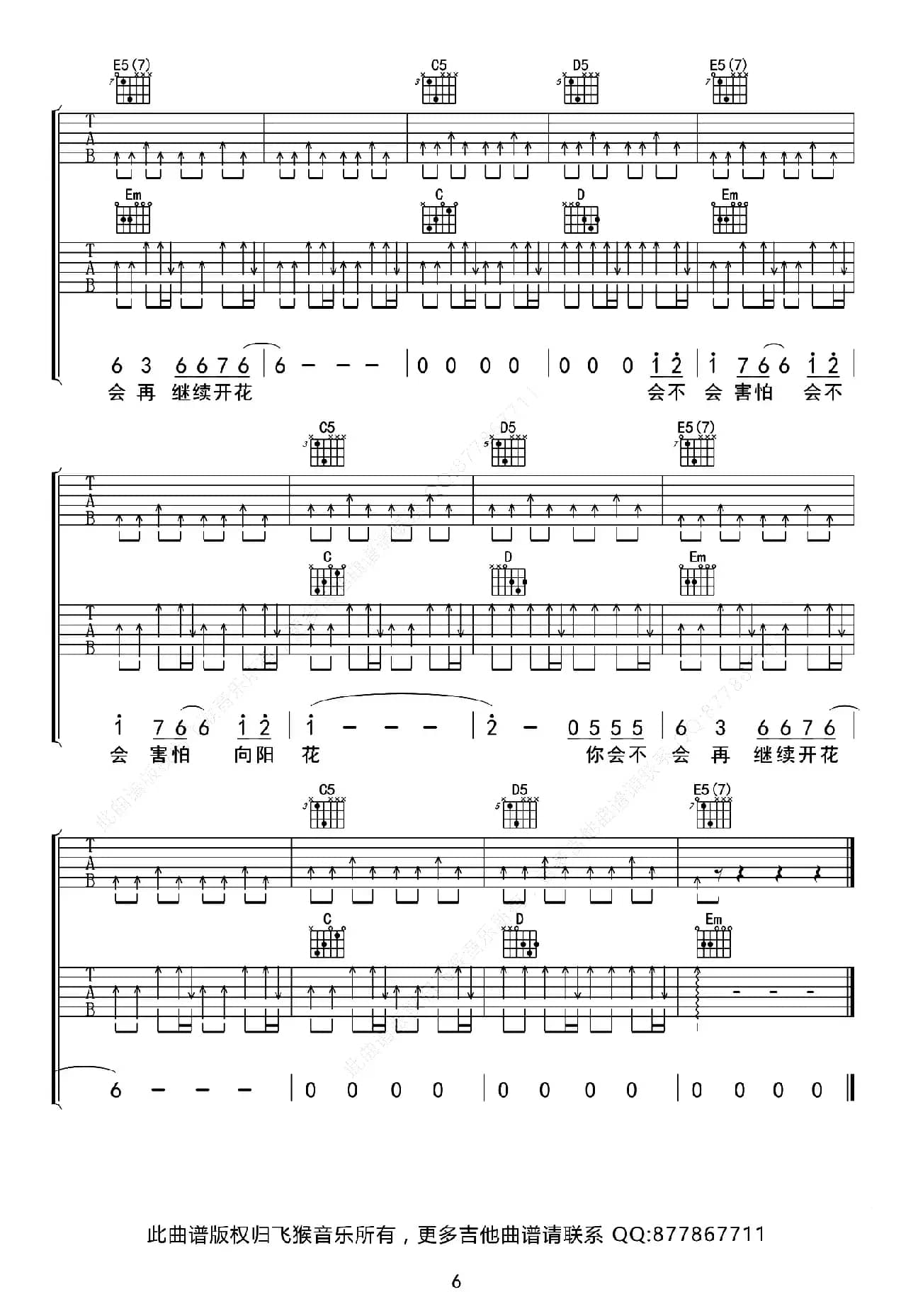 向阳花（G调双吉他版）