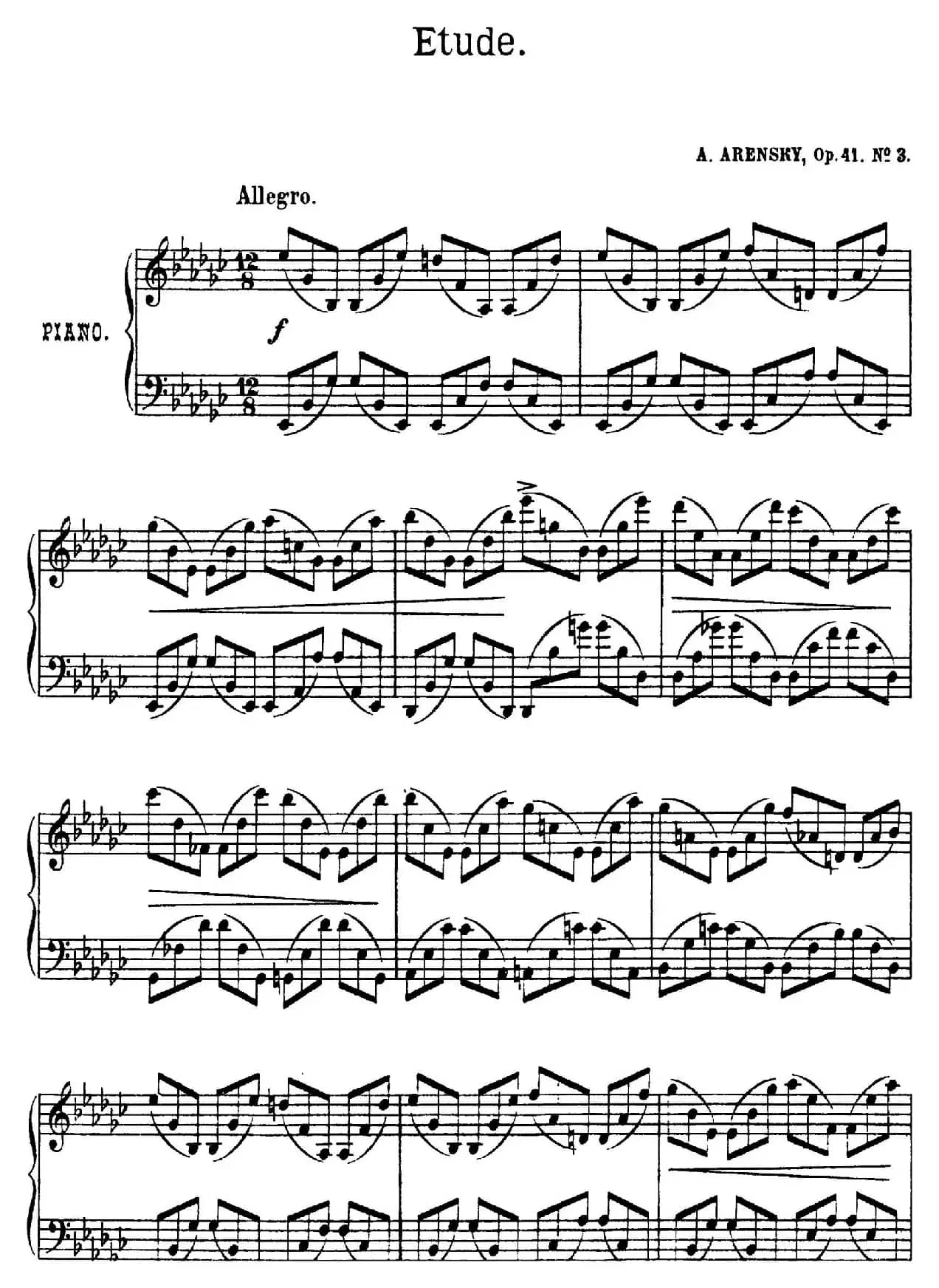 Quatre Etudes Op.41 Op.2（4首练习曲·3）