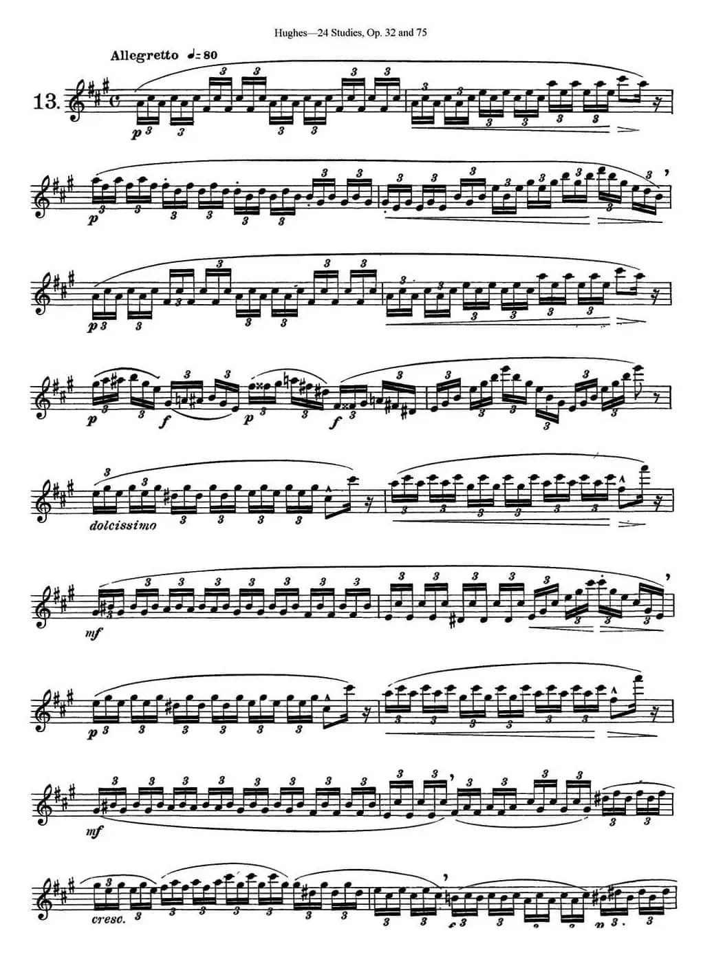 胡埃斯24首长笛练习曲Op.32（NO.13）