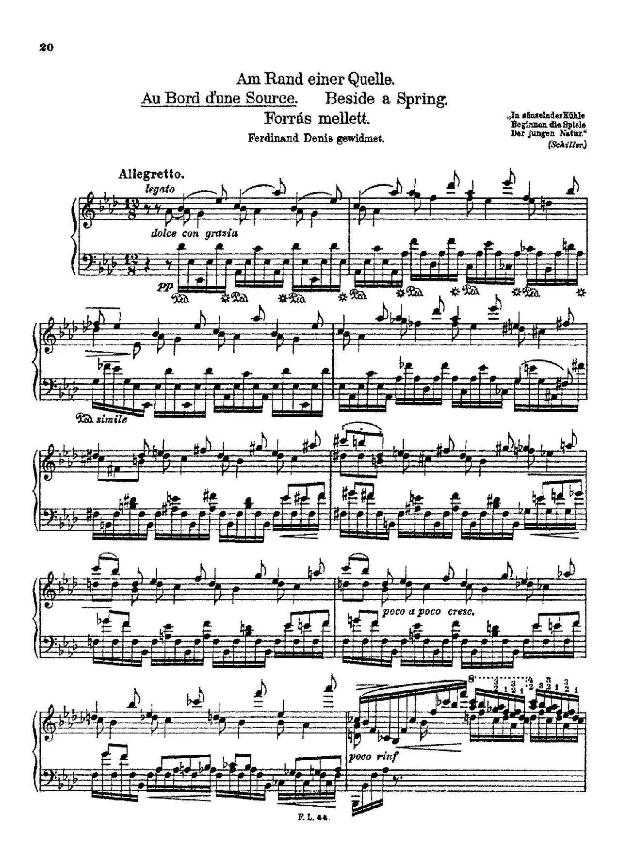 Album d'un Voyageur S.156（旅行者札记·第一册）（印象与诗篇·2. 瓦伦城之湖 Le Lac de Wallenstadt）