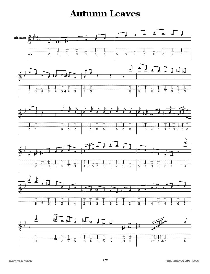 Autumn Leaves（秋叶）（布鲁斯）