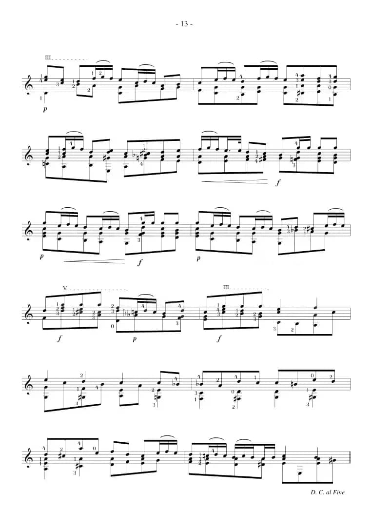 Napoleon Coste《25 Studies,Op.38》（STUDY 14）