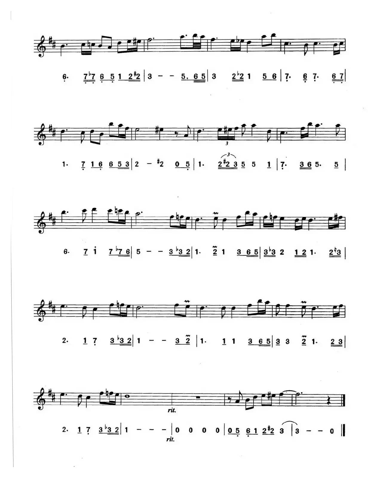 月亮代表我的心（线简谱对照版）