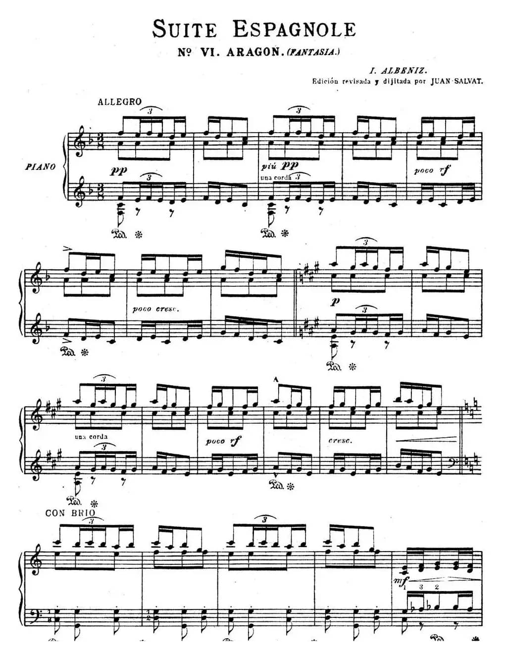 Suite Espanola Op.47（西班牙组曲·Ⅵ）