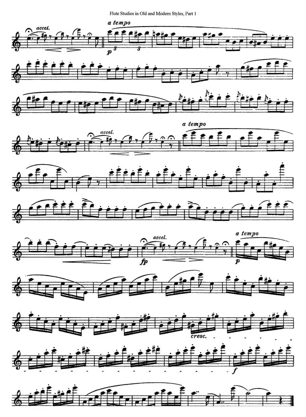 斯勒新老风格长笛练习重奏曲（第一部分）（NO.57-NO.58）