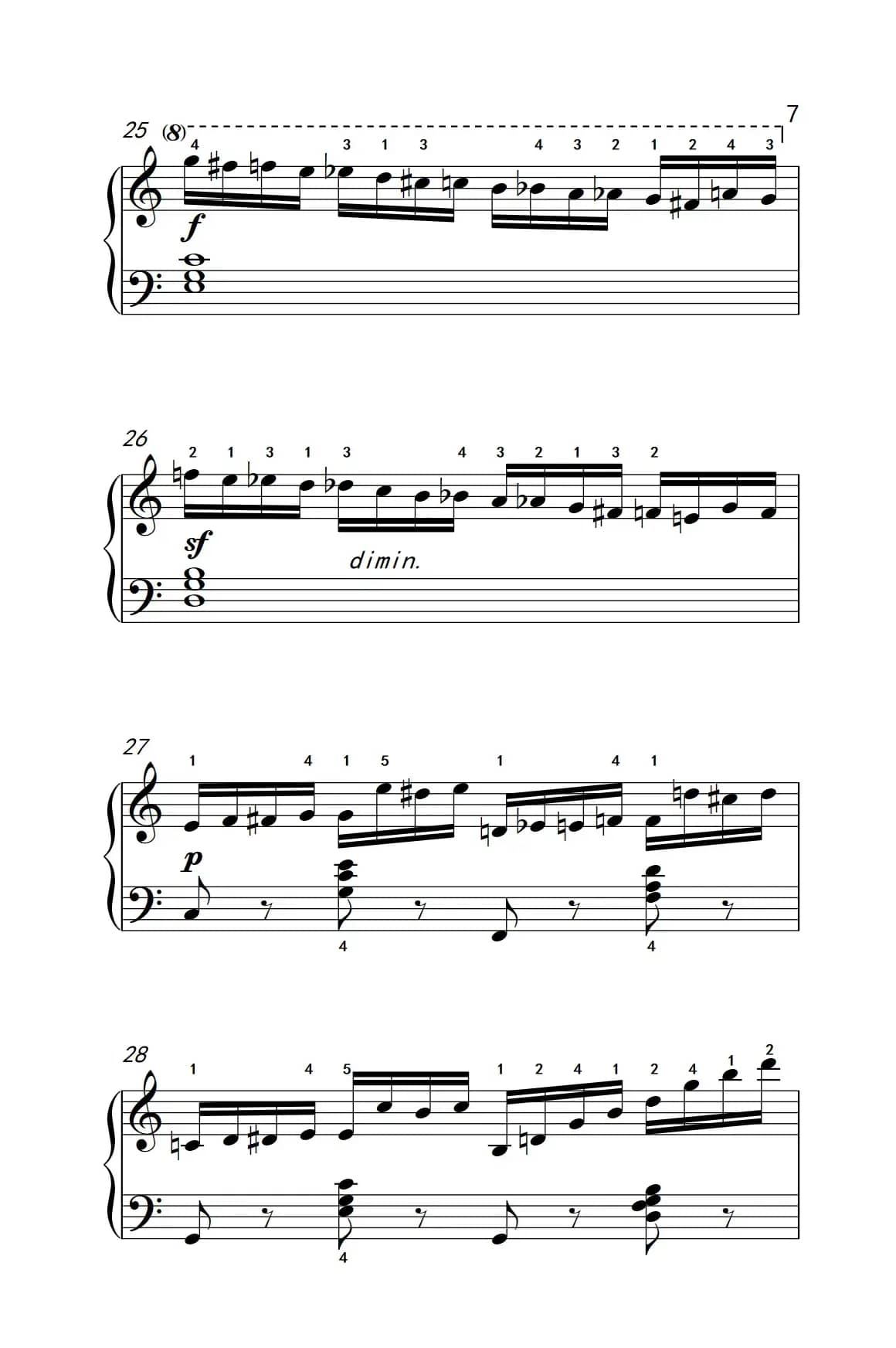 第六级 1.练习曲（中央音乐学院 钢琴（业余）考级教程 4-6级）