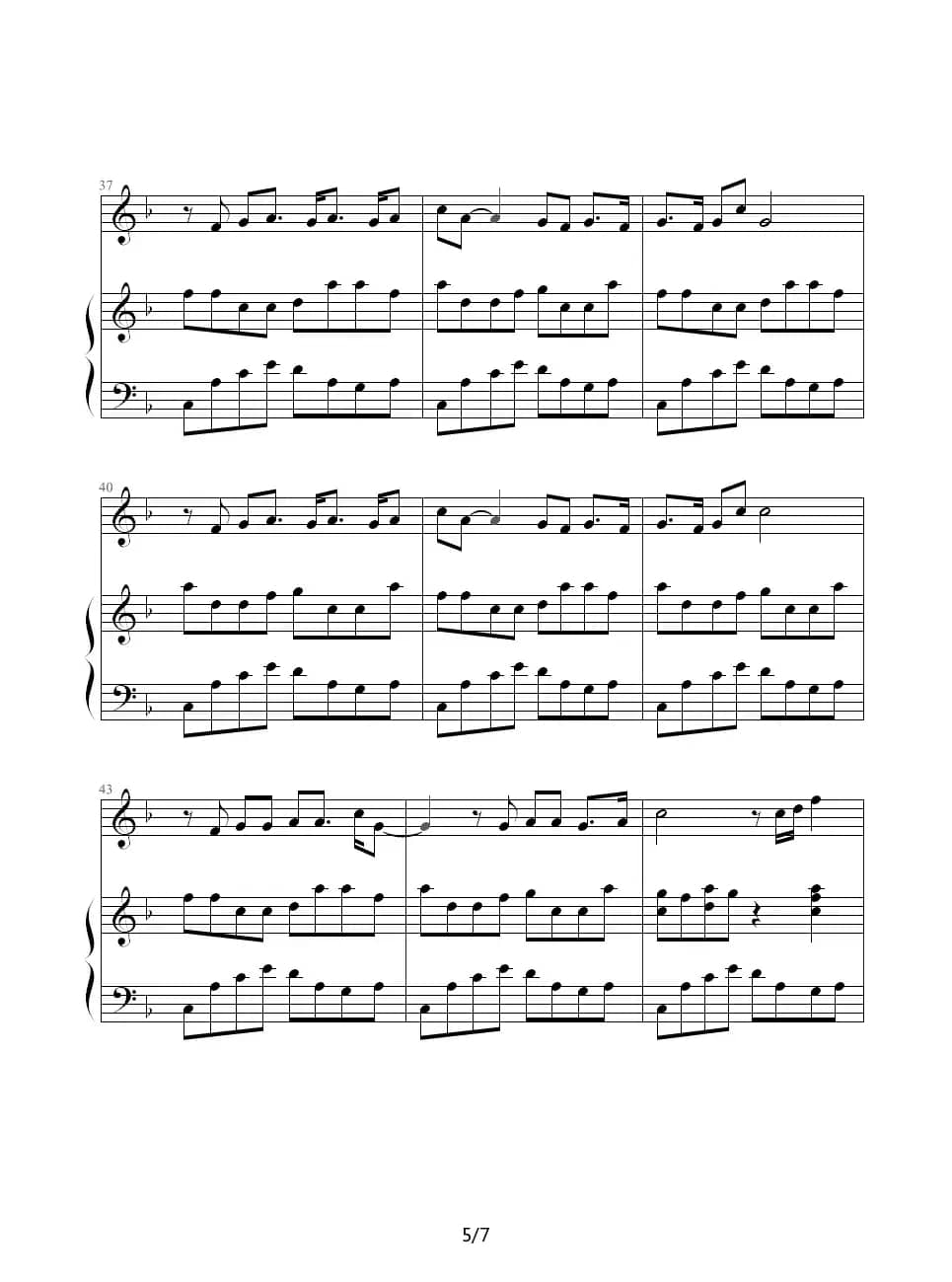 天使（钢琴伴奏谱）