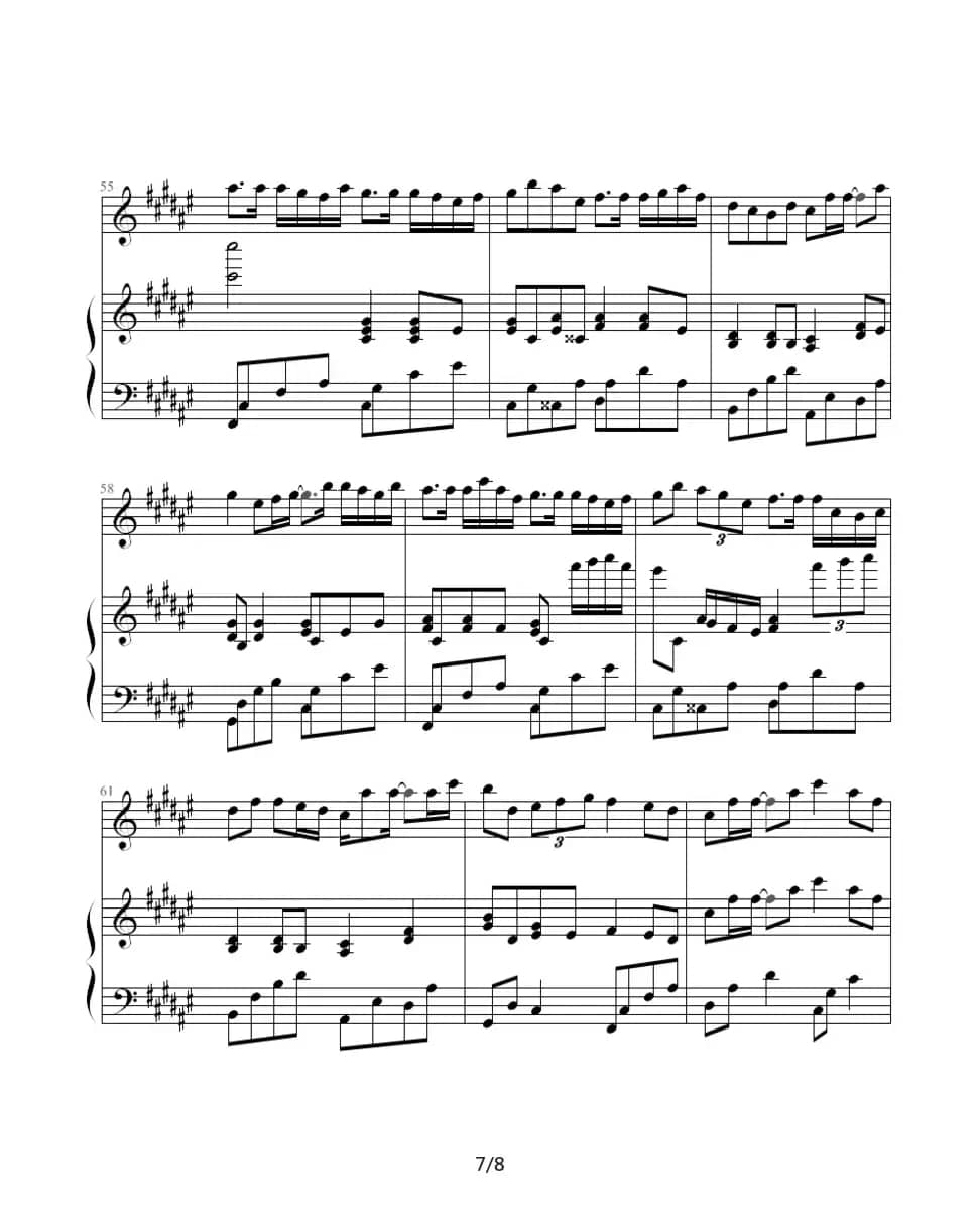 Twins - 饮歌（钢琴伴奏谱）（水晶十字制谱版）