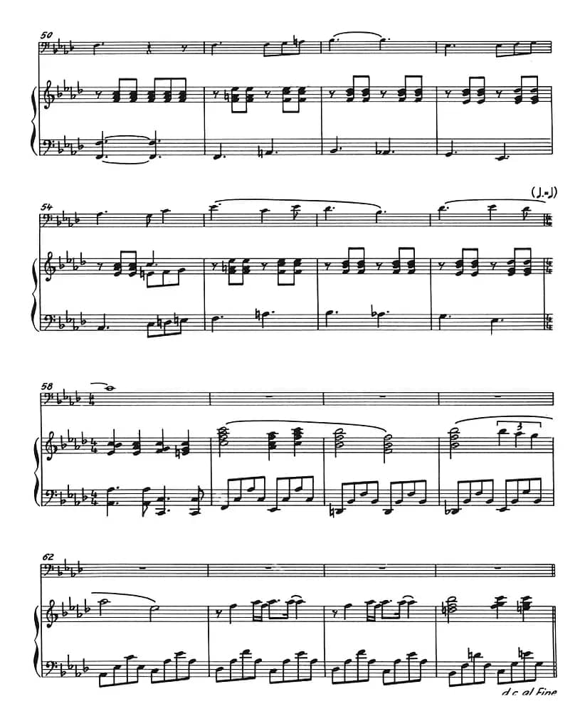 希望——主题与变奏（长号+钢琴伴奏）