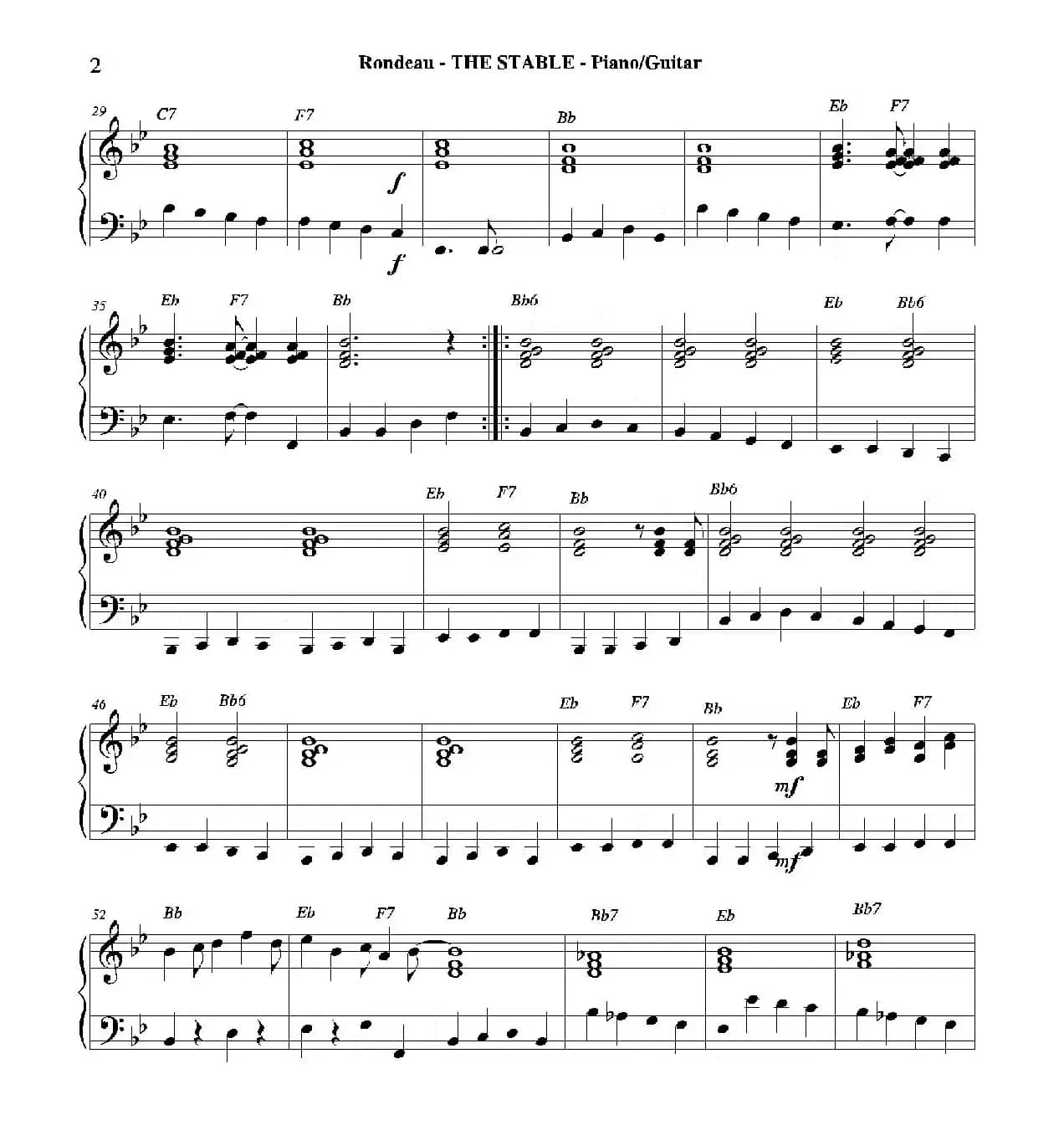 THE STABLE（钢琴、吉他分谱）