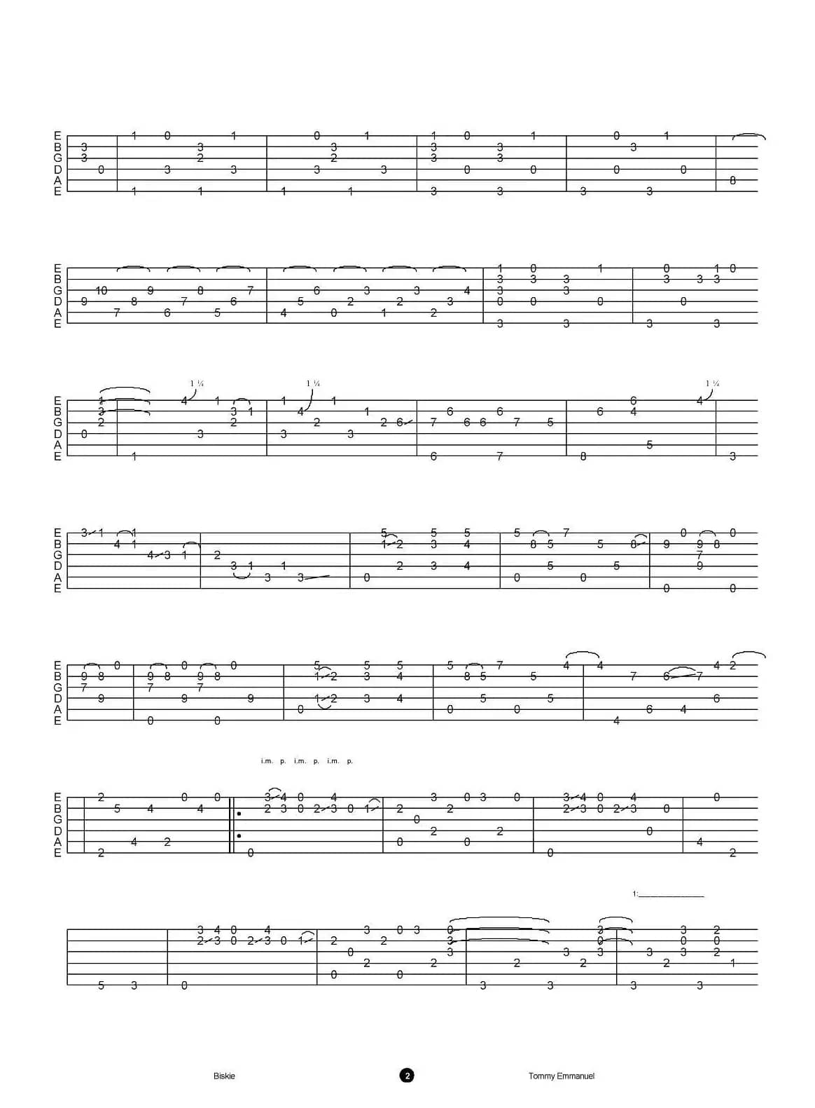 tommy emmanuel：biskie（指弹吉他）