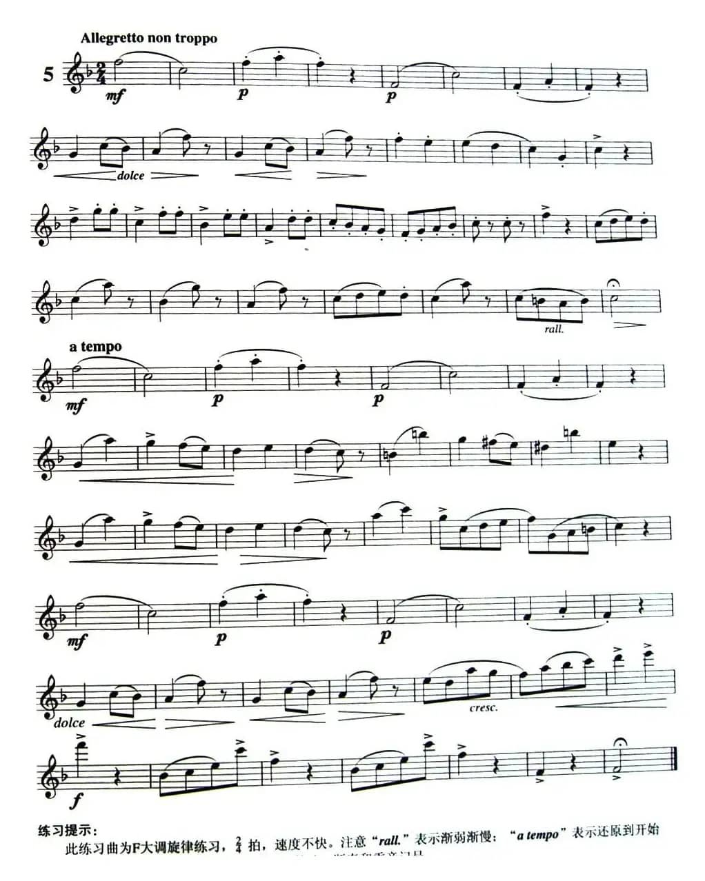 三十首小练习曲作品120号（NO.5）