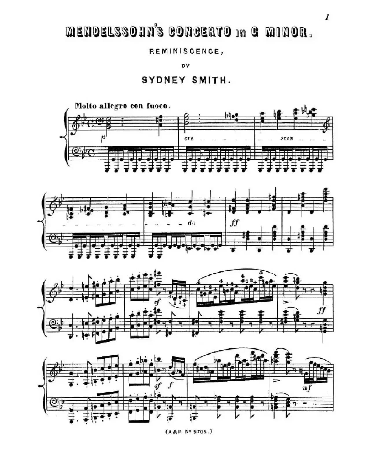 Piano Concerto No.1 in g Minor Op.25（g小调第一钢琴协奏曲·钢琴独奏）