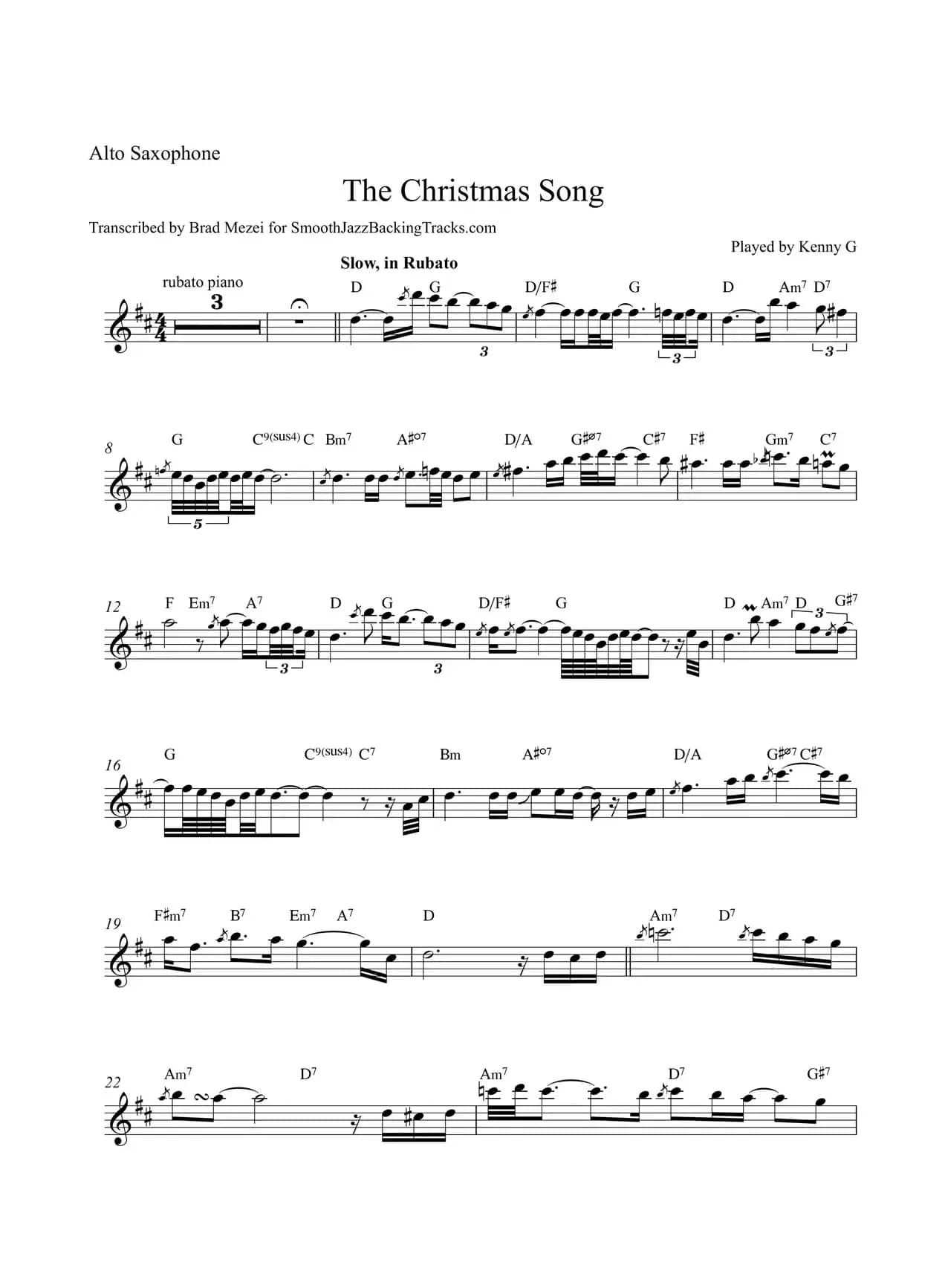 The Christmas Song（中音萨克斯）