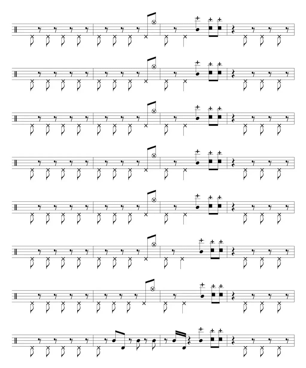 爵士鼓谱：Black Sabbath - War pigs