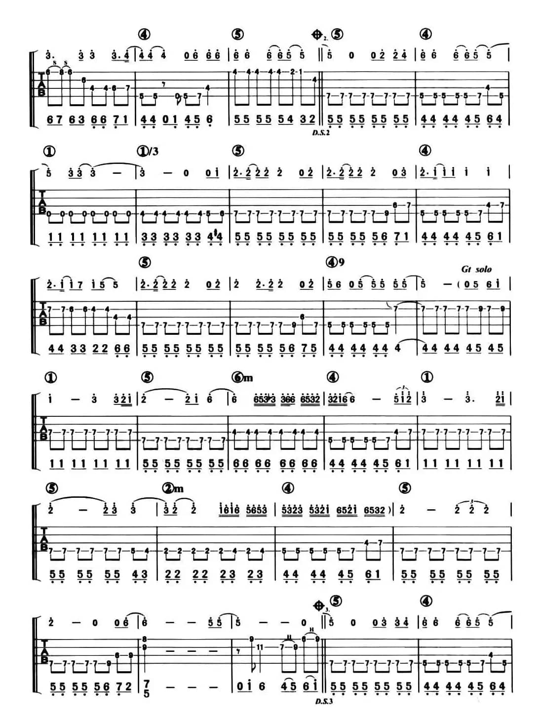 In These Arms（贝司谱）