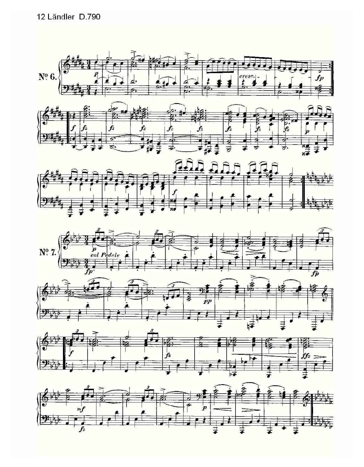 12 Ländler D.790