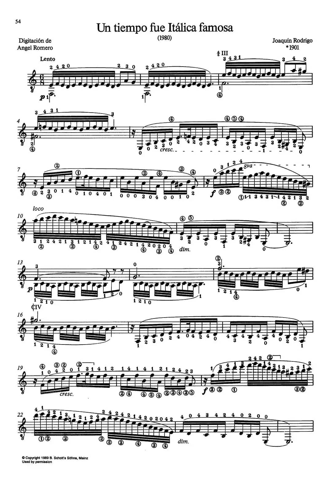 Joaquin Rodrigo Music for Guitar（罗德里戈吉他音乐P54-60）（古典吉他）