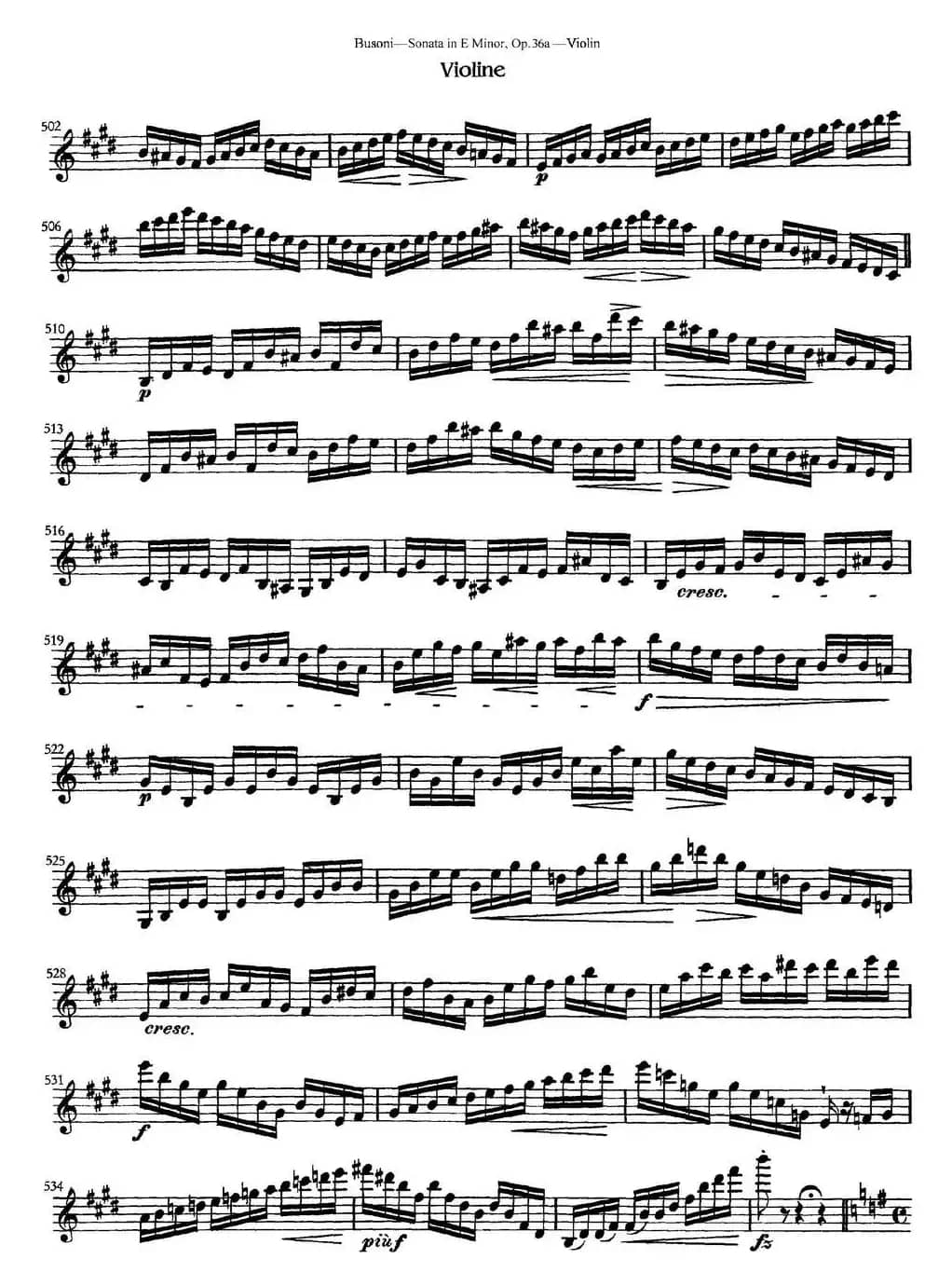 Violin Sonata No.2 in E Minor Op.36