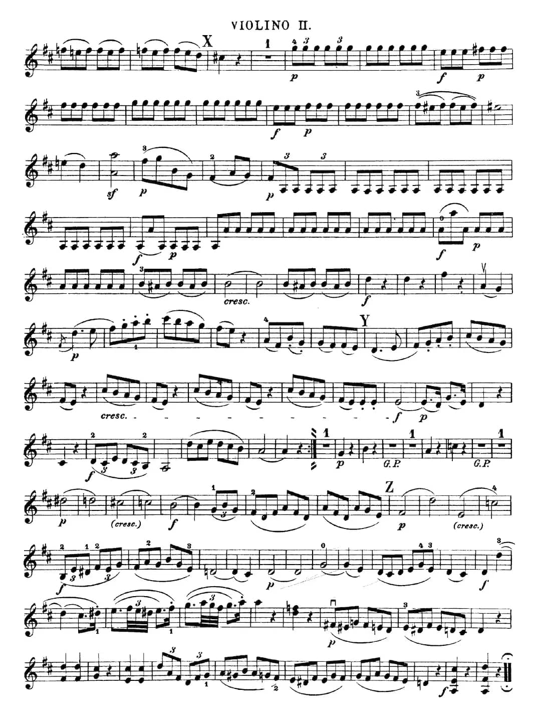 Mozart《Quartet No.20 in D Major,K.499》（Violin 2分谱）