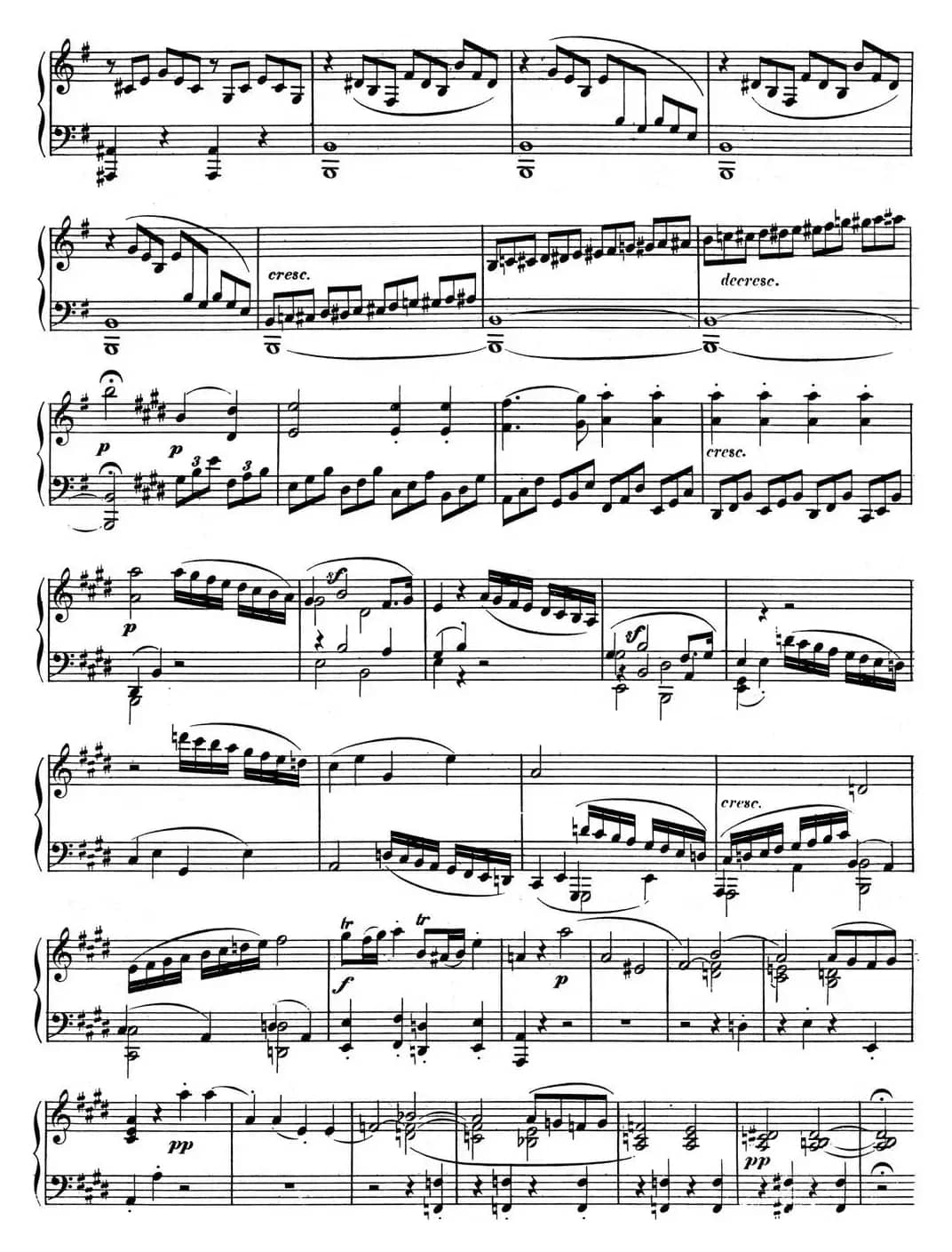 贝多芬钢琴奏鸣曲09 E大调 Op.14 No.1 E major