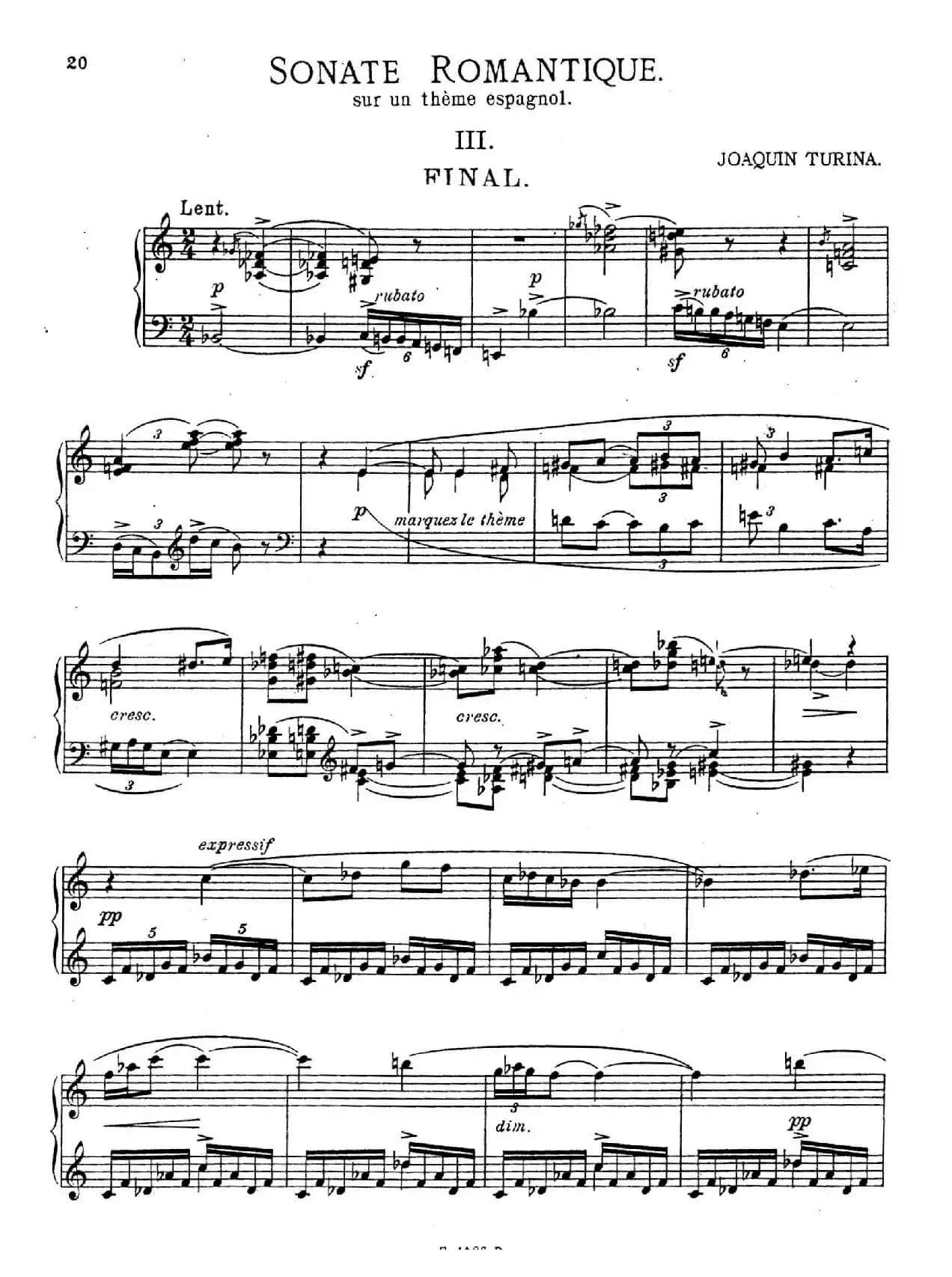 Sonate Romantique Op.3（浪漫奏鸣曲·Ⅲ）