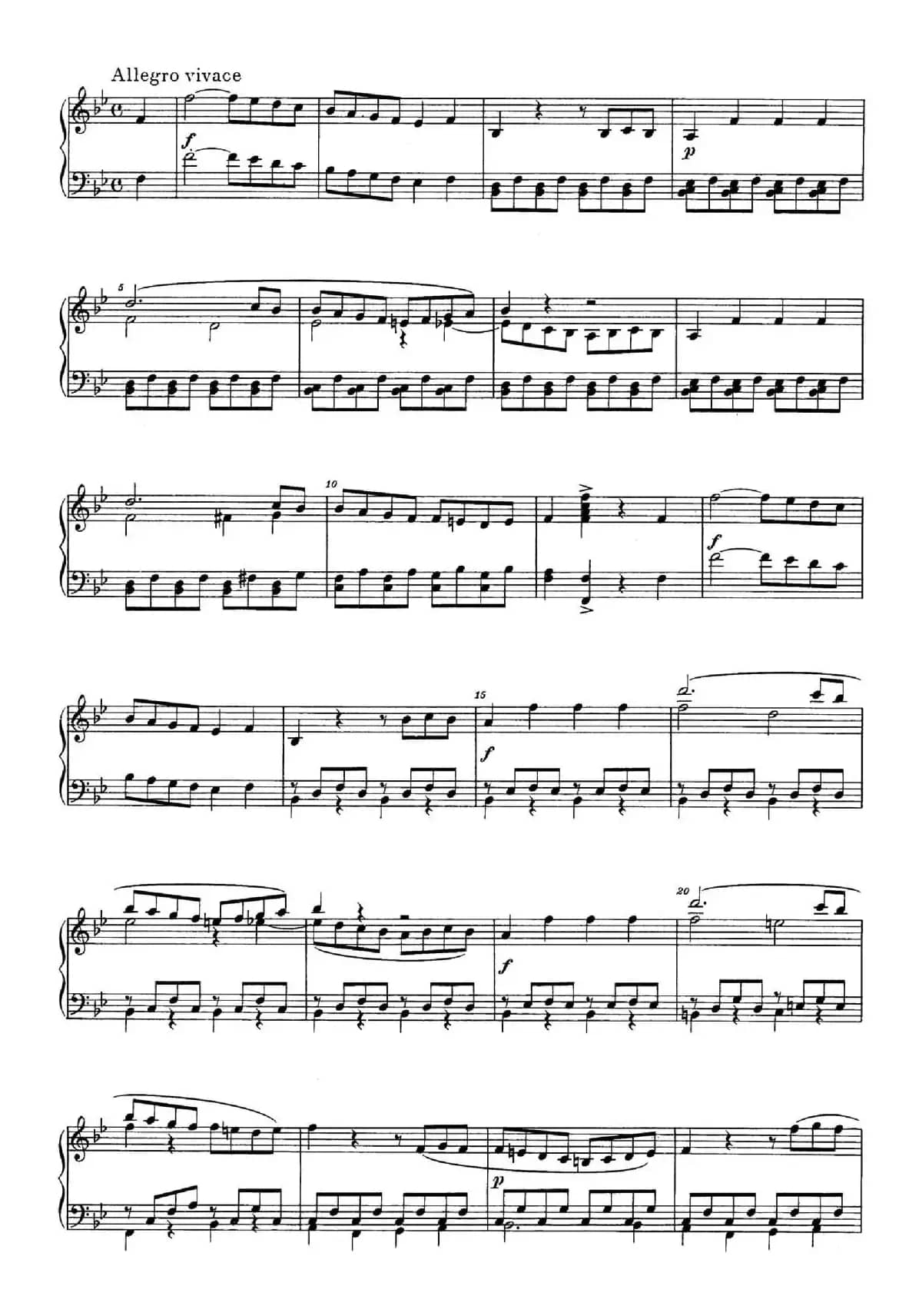 降B大调钢琴奏鸣曲 （Piano Sonata in B-flat Major Op.1）