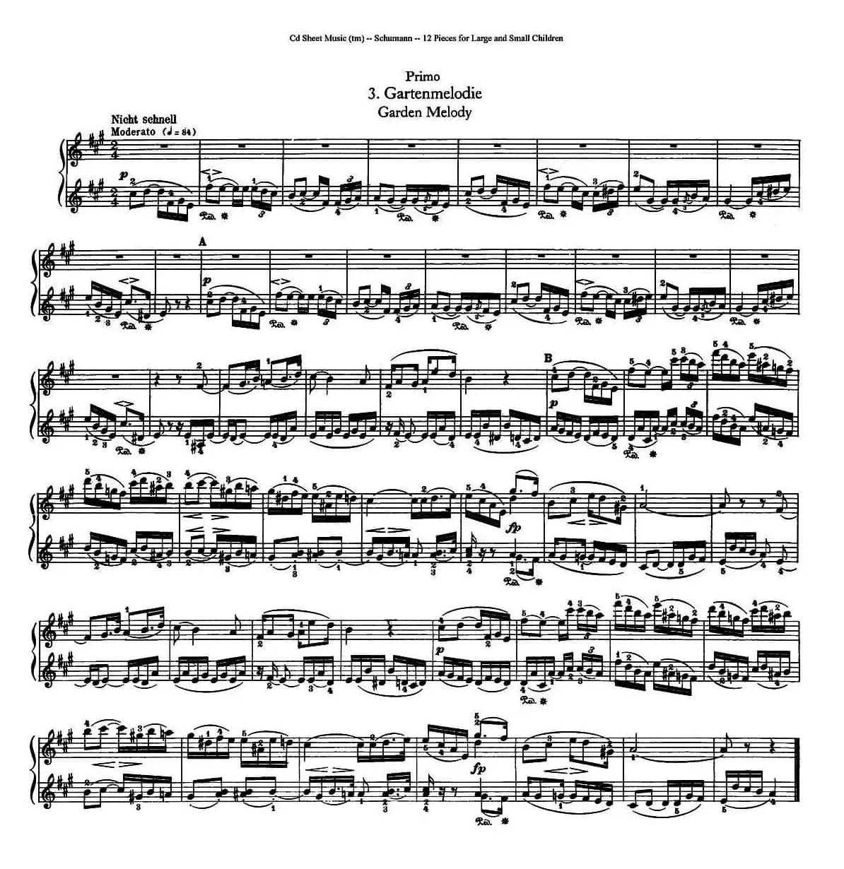 12首为孩子们而作的四手联弹曲 Op.85（四手联弹）（3）