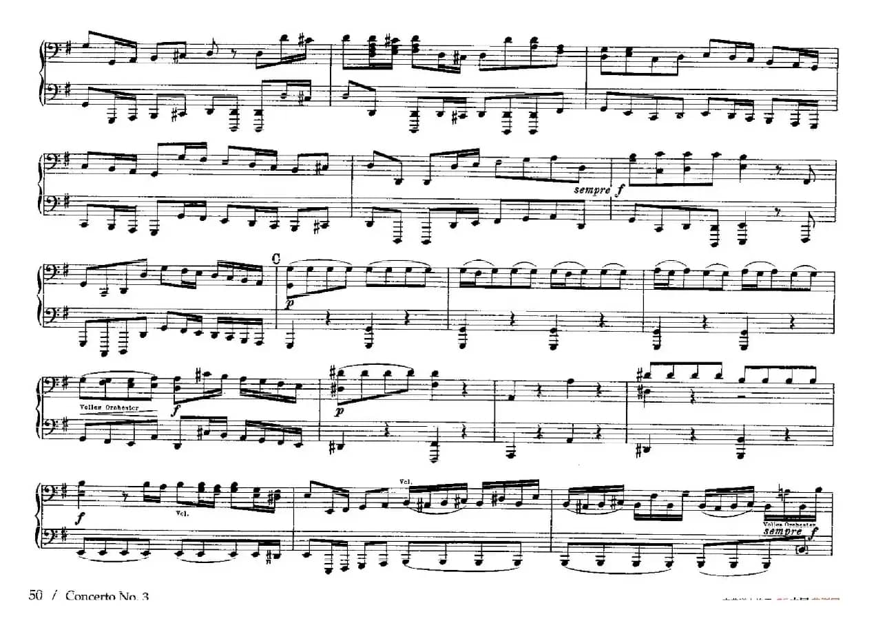 Brandenburg Concerto No.3 in G Major BWV.1048（G大调第三勃兰登堡协奏曲·四手联弹版）