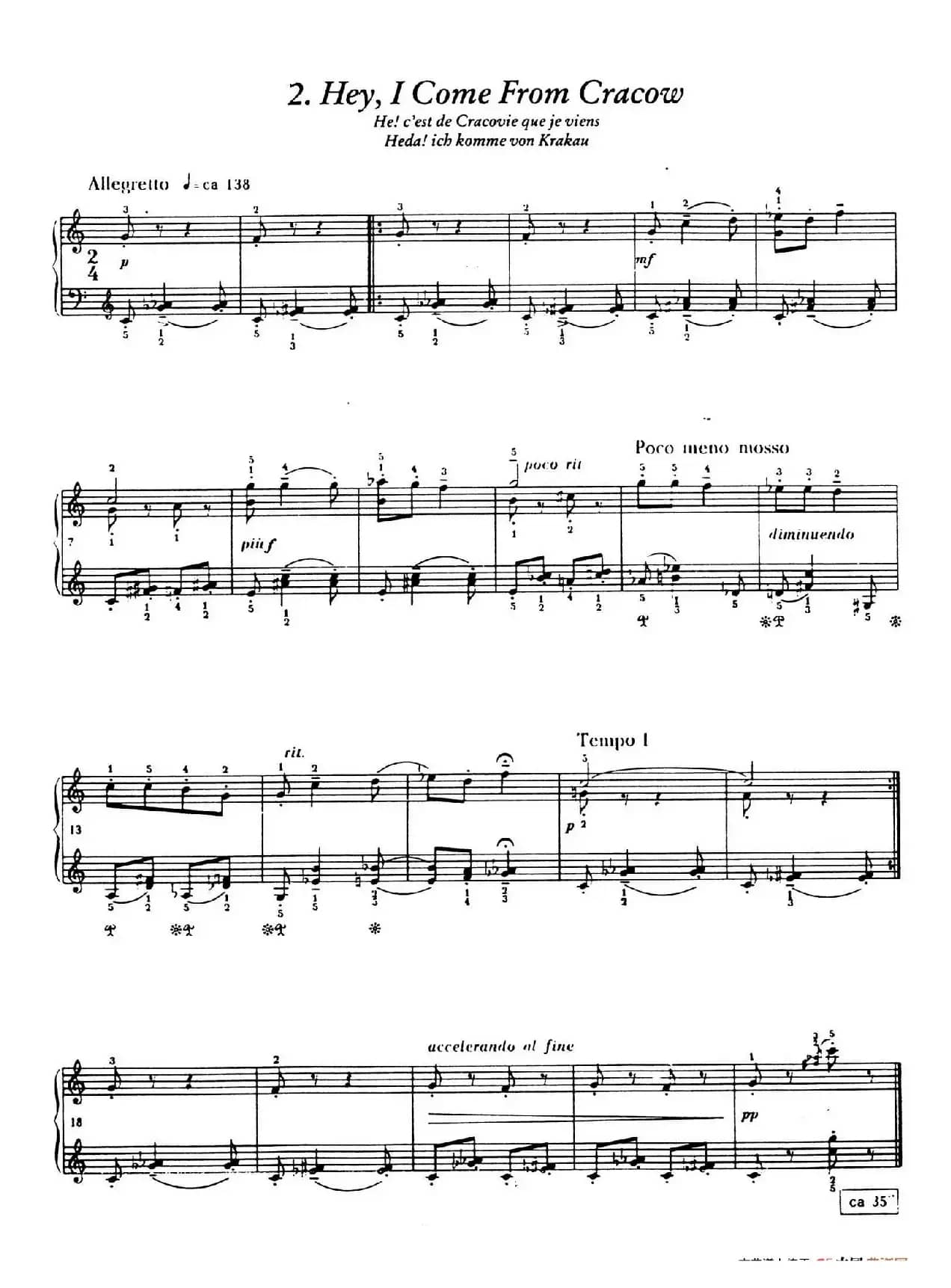 12 Folk Melodies（十二首民间曲调·2）