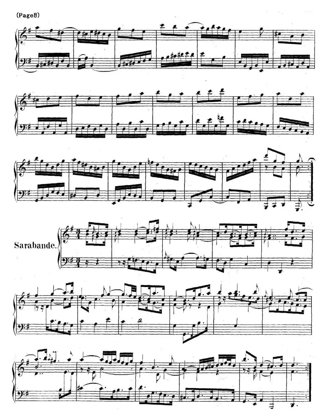 帕蒂塔6首德国组曲（No.5 G大调 巴赫 Partita G Major BWV 829）