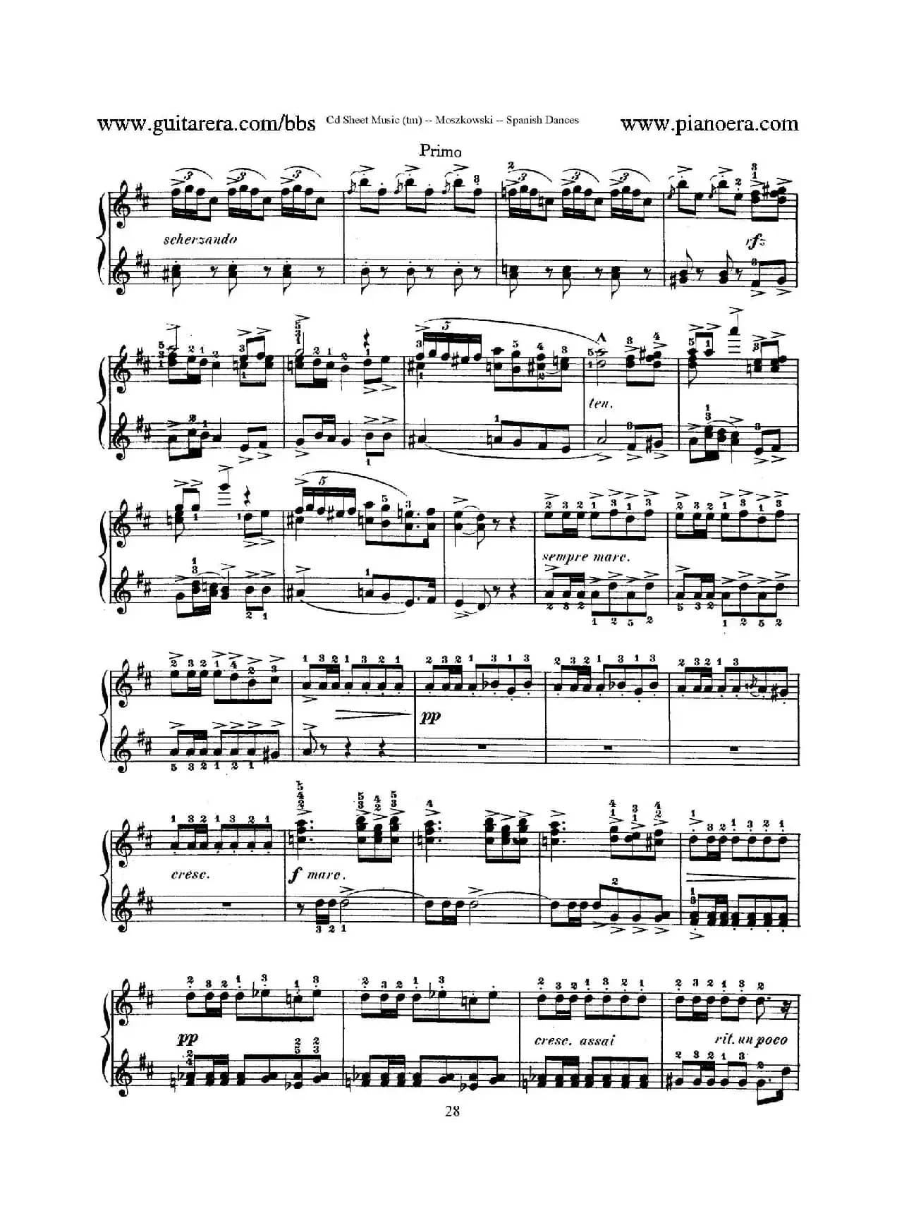 Spanish Dances Op.12（西班牙舞曲·四手联弹版）