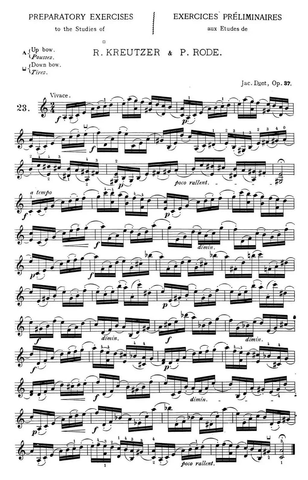 顿特24首小提琴练习曲 作品37—23