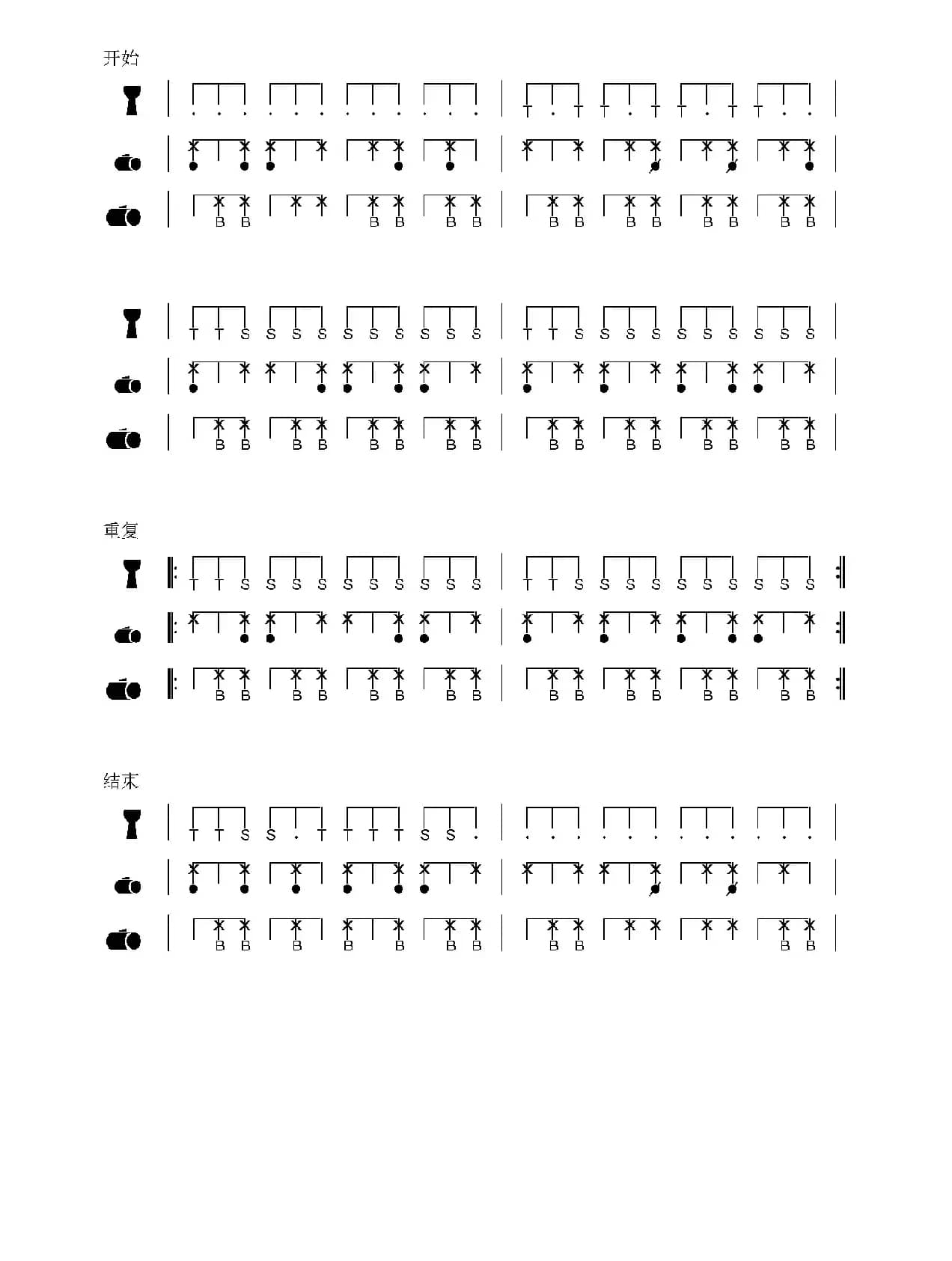 G'Beredu（非洲手鼓谱）