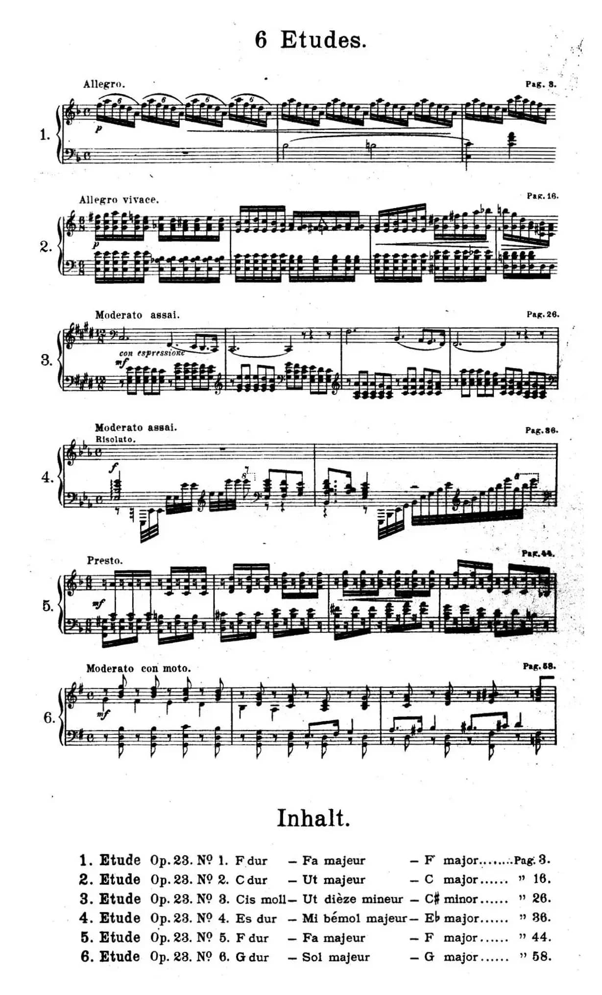 Six Etudes Op.23（6首练习曲·Ⅱ）