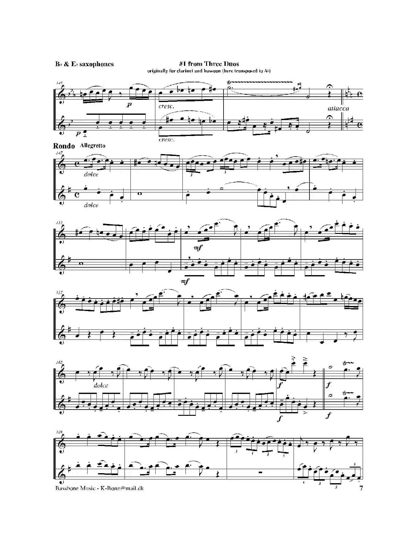 C大调二重奏—1（3首二重奏之一）