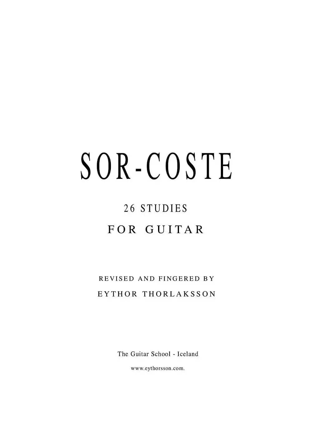 索尔·克斯特26首练习曲之21——26